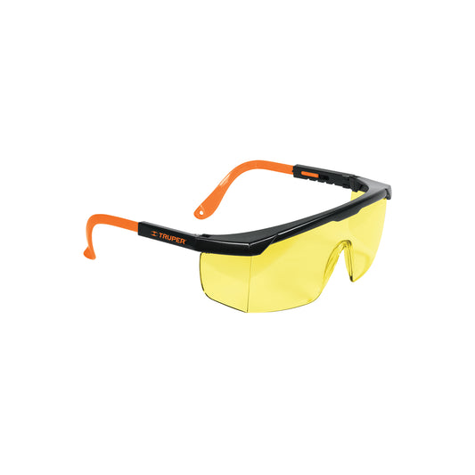 Lentes de Seguridad Industrial Truper LEN-2000A - Protección UV Antirayadura para Construcción y Taller