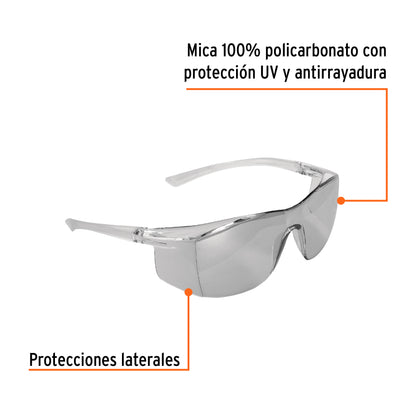 Lentes de Seguridad Truper Ultralite Interior-Exterior - Protección UV Antirayadura Policarbonato - Solución Profesional para Industria Construcción Taller