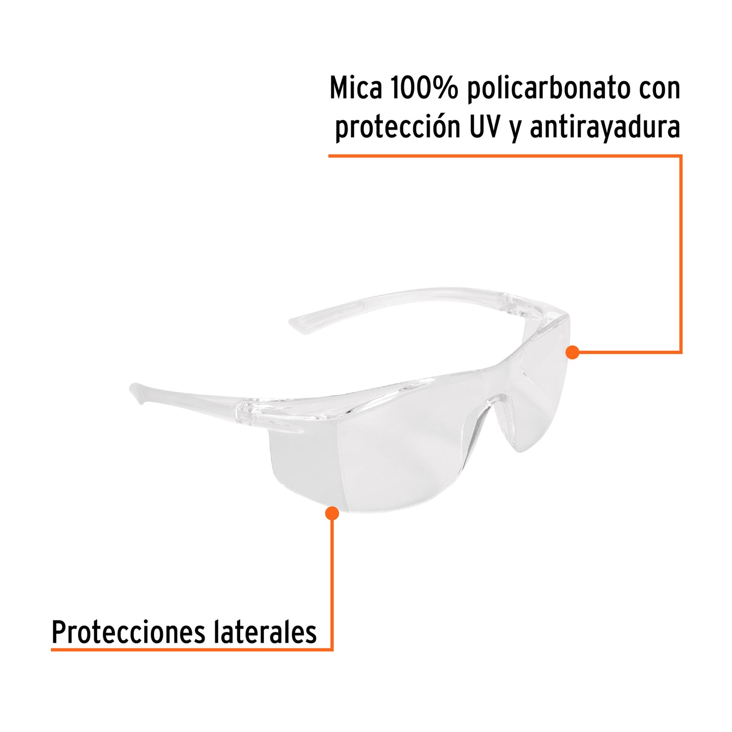 Lentes de Seguridad Antiempañantes Ultralite LEN-LT-AE - Protección UV Policarbonato para Industria y Construcción