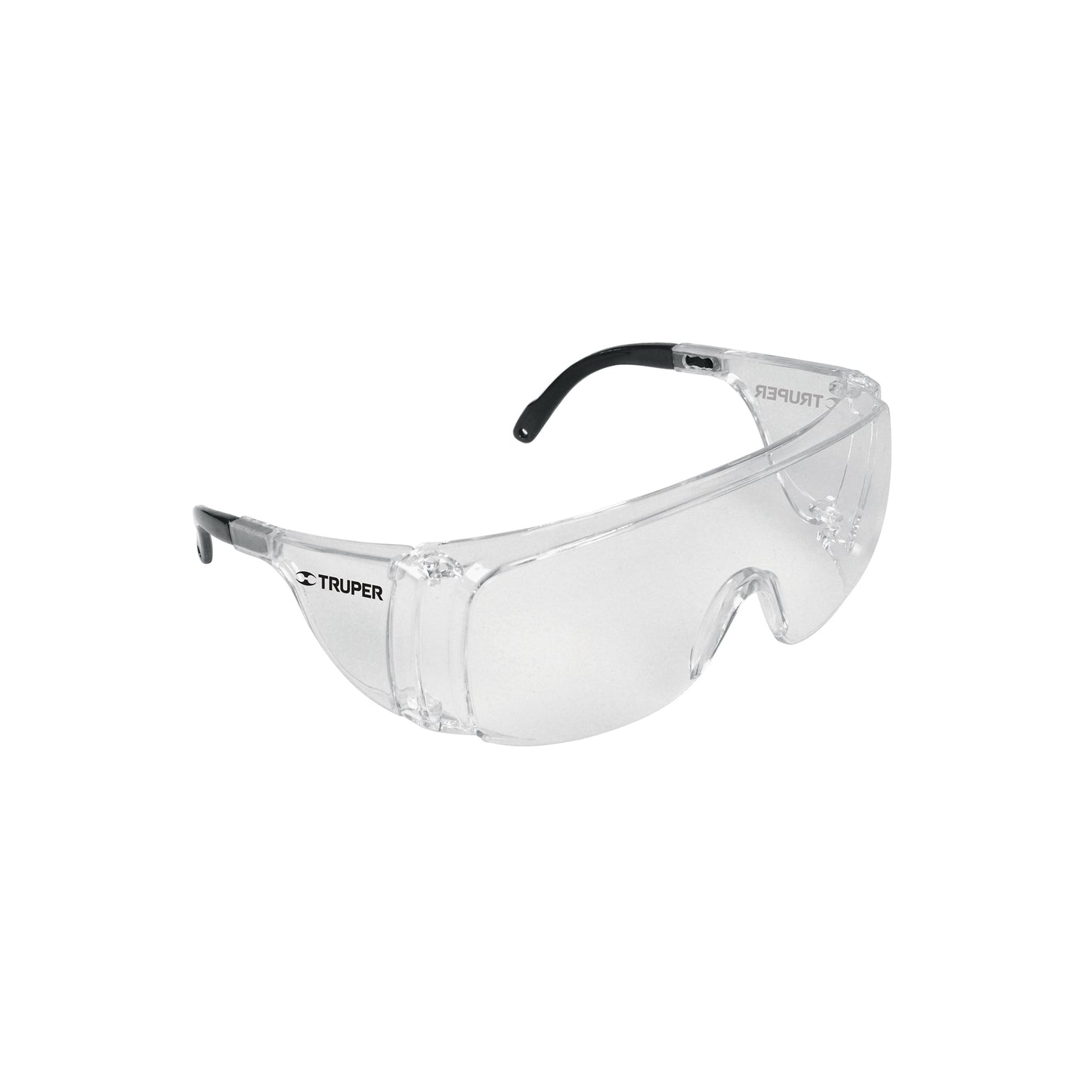 Sobrelentes de Seguridad Transparentes Truper Safe LESO-TR - Protección UV Antirayadura Compatible con Lentes Graduados para Industria y Construcción