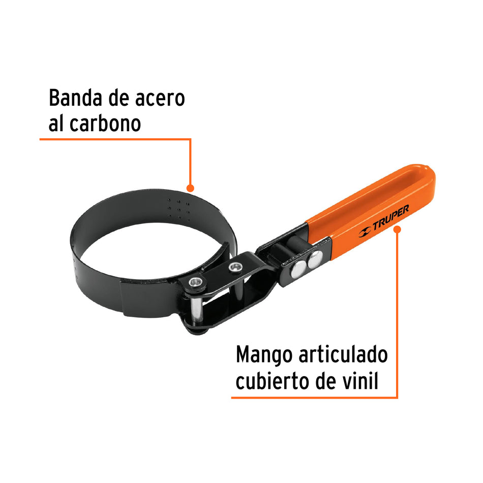 Llave de banda metálica 2-1/2"-3-3/4" para filtro de aceite