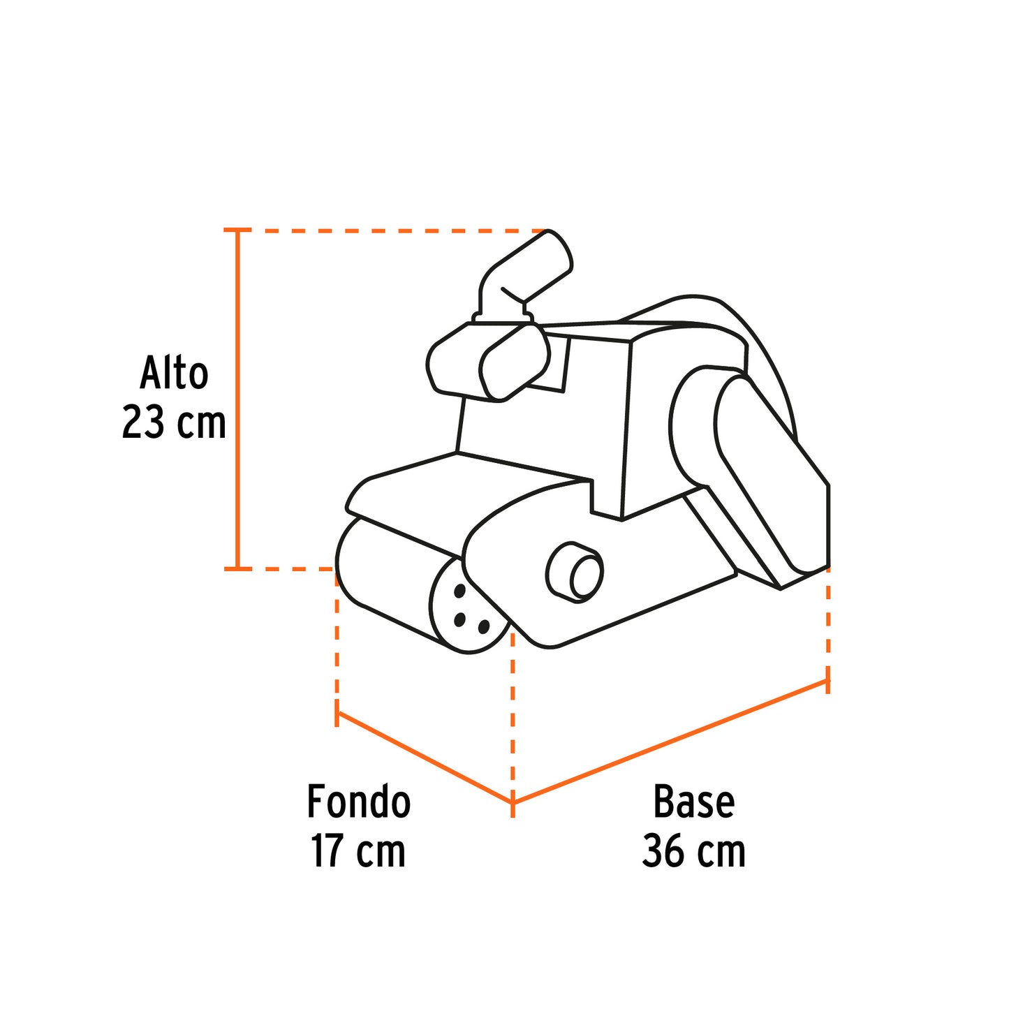 Lijadora de Banda 4x24 Pulgadas 1200W TRUPER Industrial - Remoción Rápida de Material con Sistema Cambio Rápido - LIBA-4X24N3