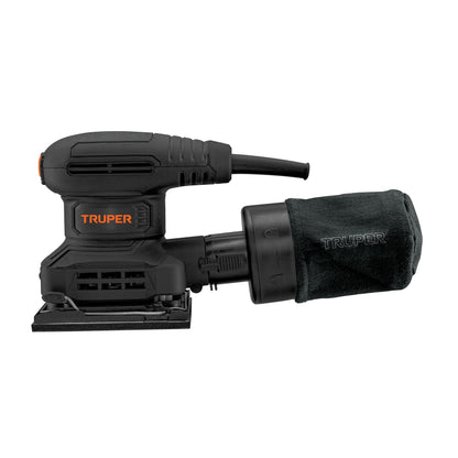 Lijadora Orbital 1/4 Hoja 300W TRUPER LIOR-1/4N2 - Solución Profesional para Lijado de Precisión con Sistema de Aspiración y Grip Antiderrapante - Elimina Imperfecciones en Madera y Superficies