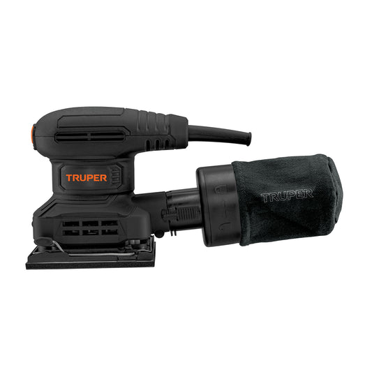 Lijadora Orbital 1/4 Hoja 300W TRUPER LIOR-1/4N2 - Solución Profesional para Lijado de Precisión con Sistema de Aspiración y Grip Antiderrapante - Elimina Imperfecciones en Madera y Superficies