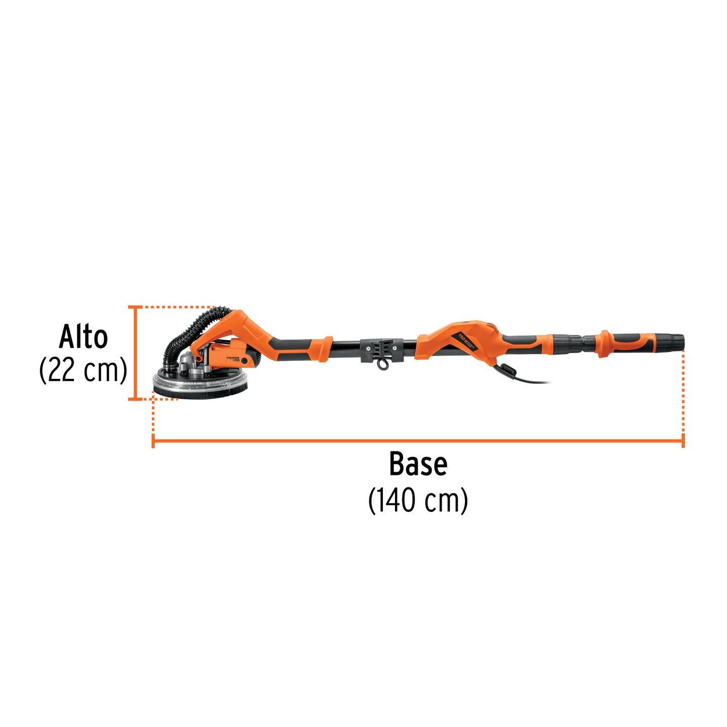 Lijadora de pared y techo 9" 750W, profesional, TRUPER PRO