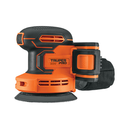 Lijadora Roto-Orbital 5 Pulgadas 20V TRUPER PRO LIRI-20A - Velocidad Variable 6 Niveles con Batería 2Ah y Sistema Hook Loop