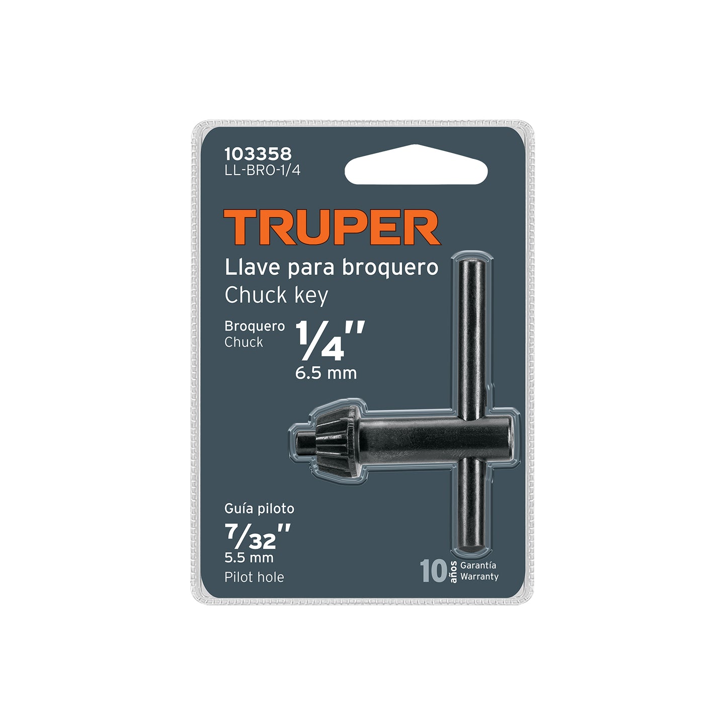 Llave para broquero de 1/4", TRUPER