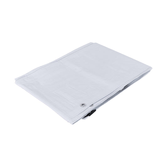 Lona Impermeable Polietileno 3x6m Blanca 110g/m² PRETUL - Protección Exterior Reforzada con Ojillos