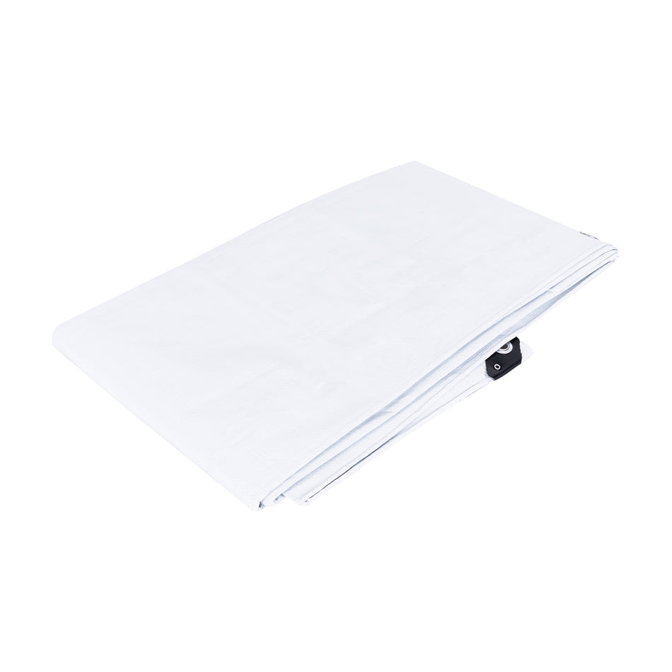 Lona Impermeable PRETUL 4x4m Blanca - Protección Total para Autos, Piscinas y Muebles Exterior - Polietileno Reforzado 110g/m² con Ojillos
