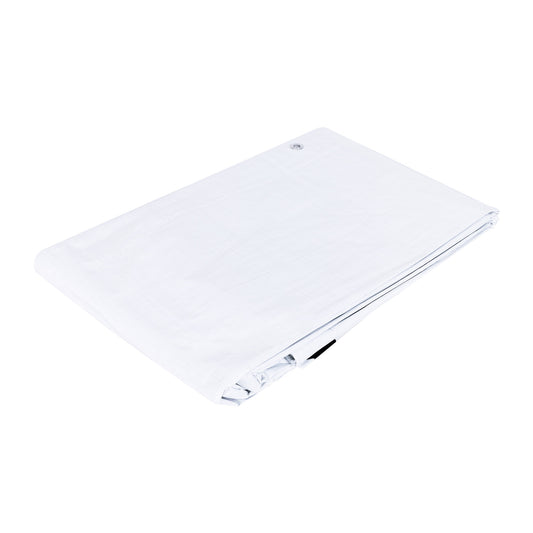 Lona Impermeable PRETUL 6x6m Blanca - Protección Total para Autos, Piscinas y Muebles Exterior - Polietileno Reforzado 110g/m² con Ojillos