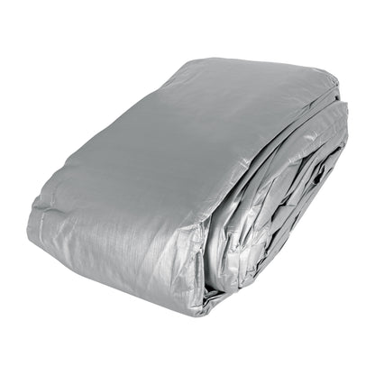 Lona Polietileno Reforzada 12x17m TRUPER LT-1217 - Protección UV Resistente Rasgaduras Gris 180g/m2 Ojillos Aluminio