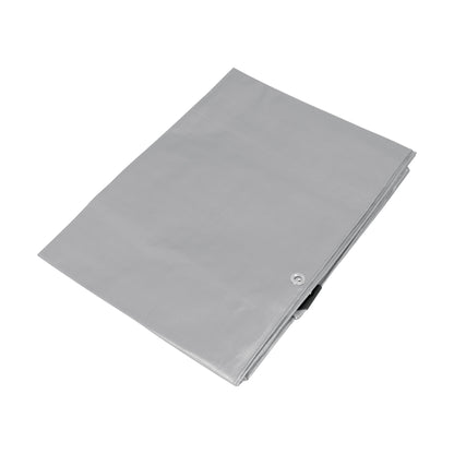 Lona Polietileno Reforzada 1.5x2m TRUPER LT-152 - Protección UV Resistente Abrasión Gris Reflejante 180g/m2