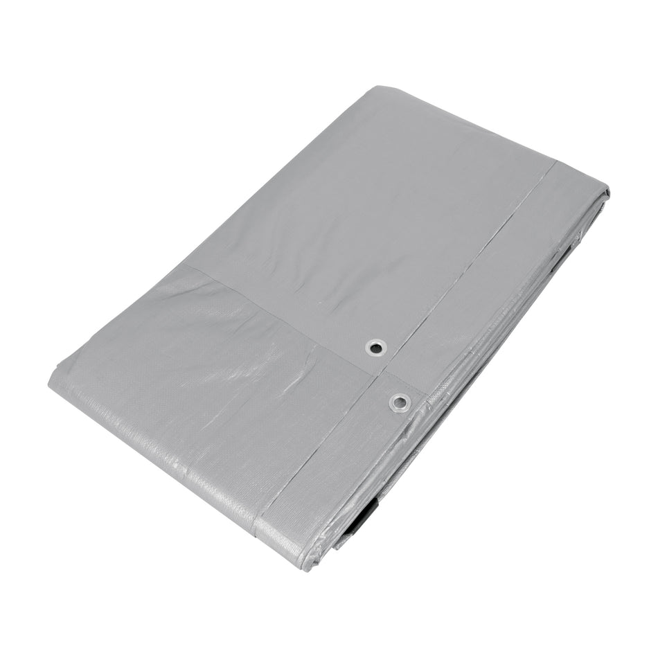 Lona Polietileno Reforzada 3x6m TRUPER LT-36 - Protección UV Resistente Rasgaduras Gris 180g/m2 Anti-Moho