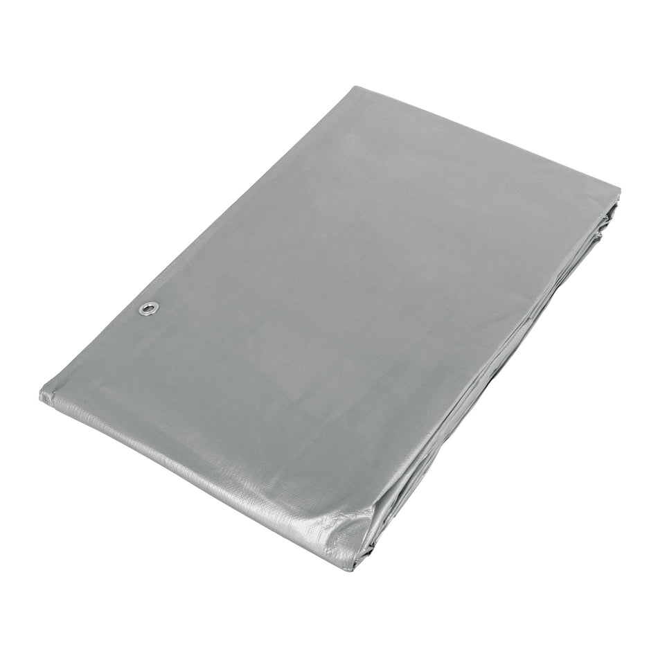 Lona Reforzada Polietileno 4x6m Gris 180g/m² TRUPER - Protección UV Resistente Rasgaduras Antimoho