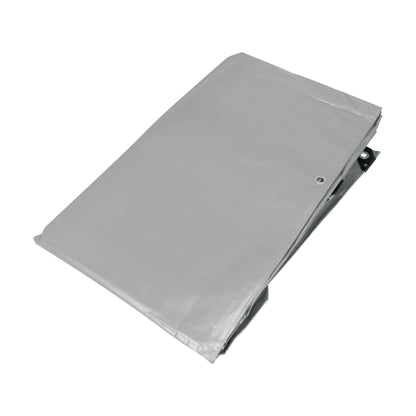 Lona Polietileno Reforzada 4x7m Gris 180g/m² TRUPER - Protección UV Resistente Rasgaduras Impermeabilización