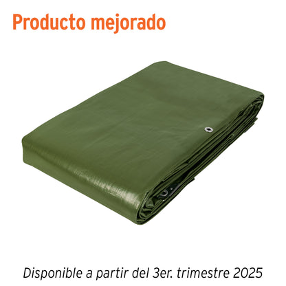Lona Uso Rudo 6x9m Verde Olivo TRUPER EXPERT - Protección Impermeable UV Resistente para Construcción y Exteriores