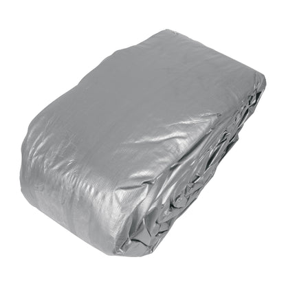 Lona de Polietileno Reforzada TRUPER 9x14m - Protección Impermeable Resistente UV - Gris 180g/m² con Ojillos de Aluminio - Solución Profesional Contra Intemperie