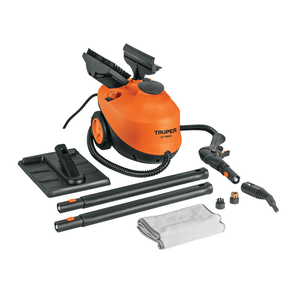 "Limpiador a Vapor Premium Truper 1800W - Profesional, Sanitiza sin Químicos, Elimina 99.99% Bacterias"
