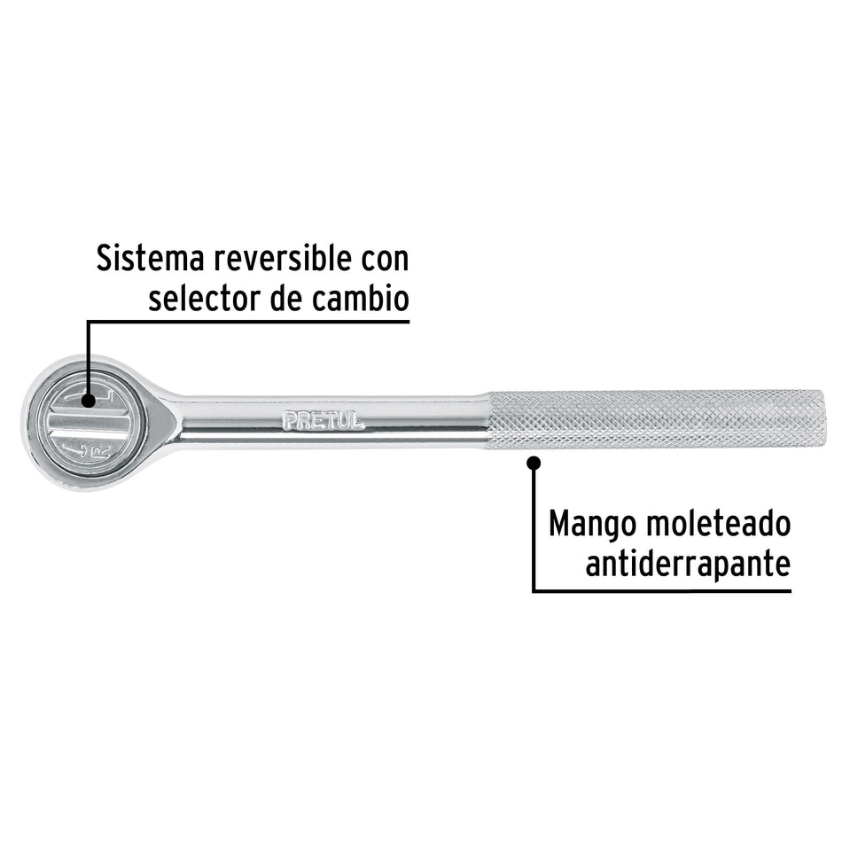 Matraca cuadro 3/8" cabeza redonda, Pretul