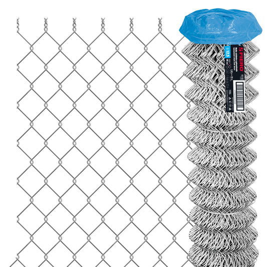 Malla Ciclónica Galvanizada Cal.12.5 - Rollo 1.5x20m para Cercado Industrial, Residencial y Delimitación de Perímetros