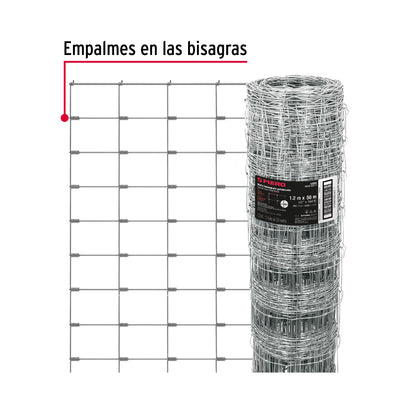 Rollo malla borreguera, 1.2m x 50m acero galvanizado, 26kg