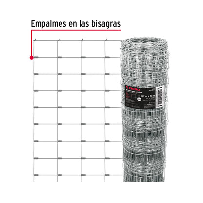 Protección Profesional para Ganado Ovino - Malla Borreguera 1.67x50m Galvanizada TRUPER