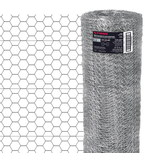 Tela de Pollo Galvanizada Cal.22 - Rollo 1x45m para Cercado, Delimitación y Protección de Áreas