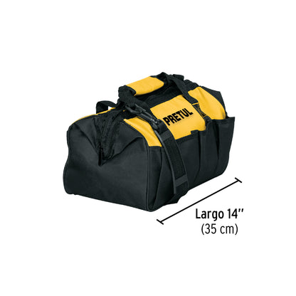 Maletín Portaherramientas Profesional 14 Pulgadas PRETUL - Organiza y Transporta Herramientas con Múltiples Compartimentos