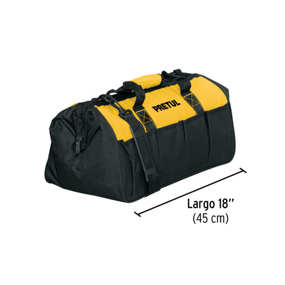 Maletín Portaherramientas 18 Pulgadas Pretul MALE-18P - Organizador Profesional con Múltiples Compartimentos y Correa Ajustable