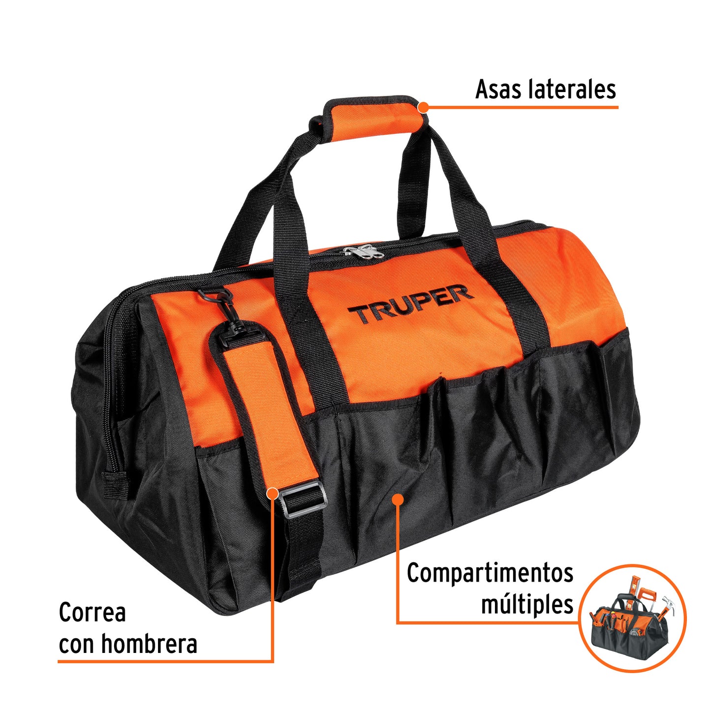 Maleta Portaherramientas Profesional 24 Pulgadas Truper - Organización Total para Técnicos y Profesionales