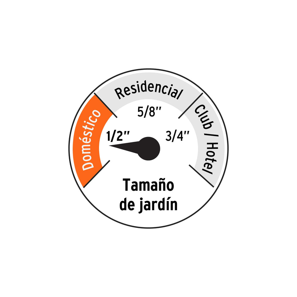 Manguera Reforzada 1/2" x 25m Truper MAN-25X1/2R - 3 Capas con Conexiones Metálicas Anti-Deformación para Riego Doméstico