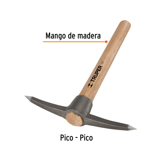 Martelina Pico-Pico TRUPER 16 oz - Martillo Especializado para Excavación, Jardinería y Deshierbe - Acero Cromo 5160 Alta Resistencia - MART-PP