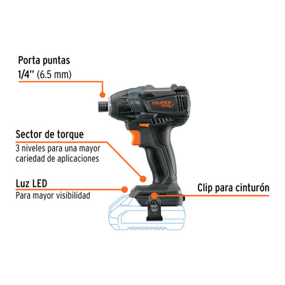 Destornillador de Impacto Inalámbrico 20V MAX-20DS Brushless - Solución Profesional para Pijas Extralargas en Metal