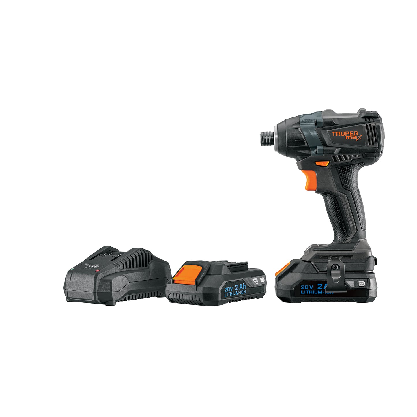 Destornillador de Impacto Inalámbrico 20V MAX-20D Brushless - Solución Profesional para Trabajos Pesados en Metal con 2 Baterías 2Ah y 3 Velocidades