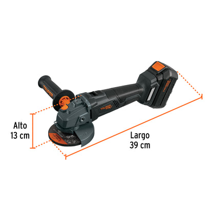 Esmeriladora Inalámbrica 4.5 Pulgadas 20V MAX-20E Brushless - Corta y Esmerilar Acero, Ladrillo, Azulejo - Motor Sin Carbones, Batería 4Ah Incluida - Herramienta Profesional