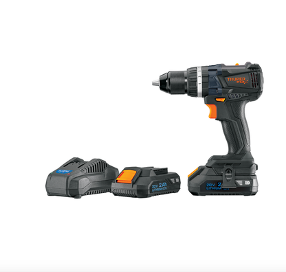 Rotomartillo Inalámbrico 20V MAX-20R Brushless - Solución Profesional para Perforación en Concreto y Mampostería - 2 Baterías 2Ah + LED - Truper