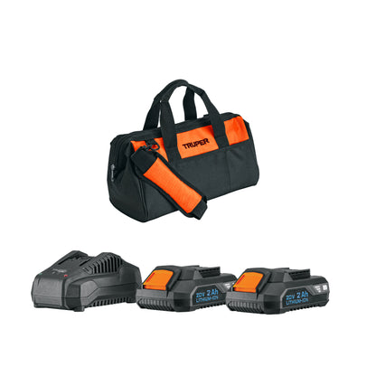 Rotomartillo Inalámbrico 20V MAX-20R Brushless - Solución Profesional para Perforación en Concreto y Mampostería - 2 Baterías 2Ah + LED - Truper