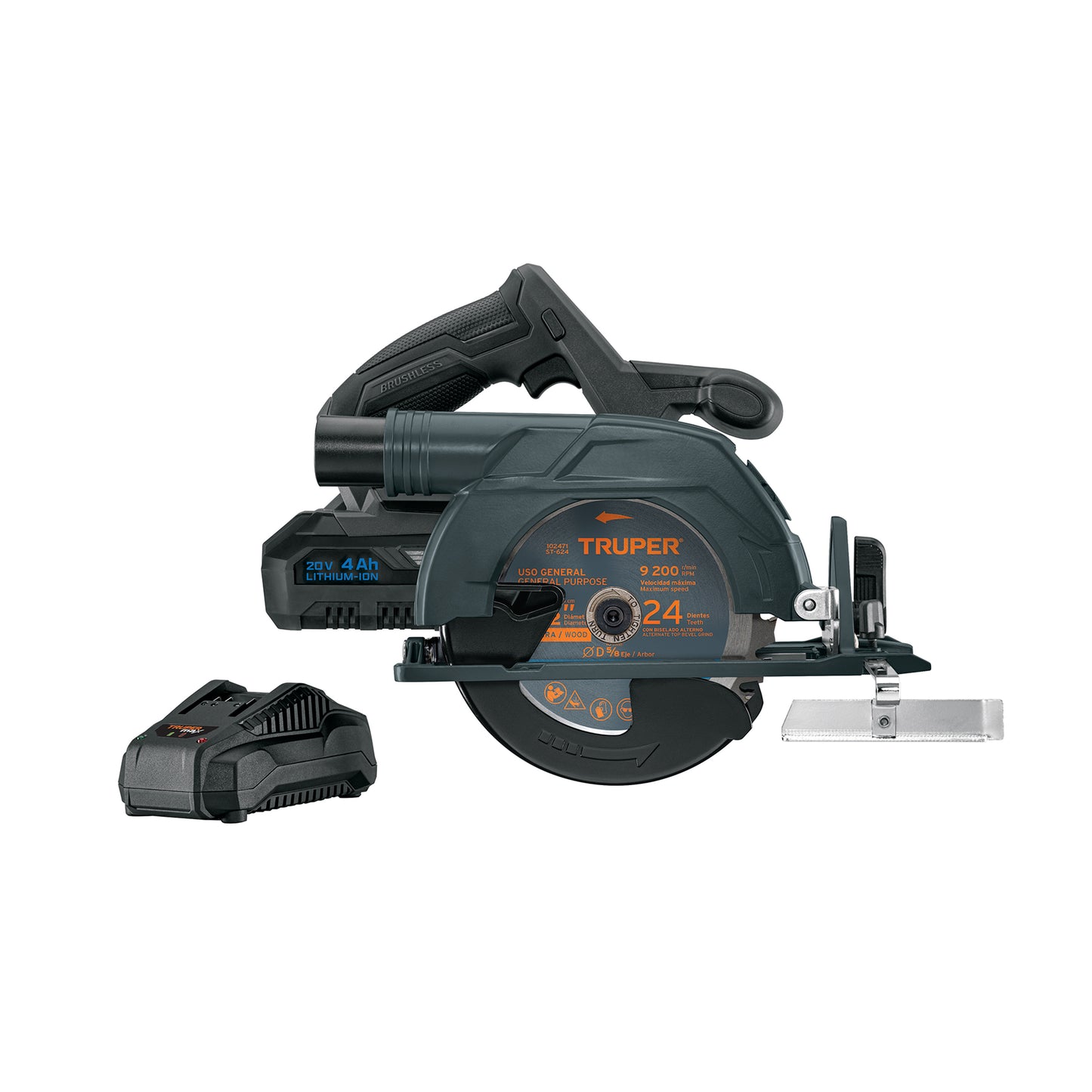 Sierra Circular Inalámbrica 6-1/2" 20V MAX-20SC Motor Brushless - Cortes Precisos Sin Cables Para Carpintería y Construcción