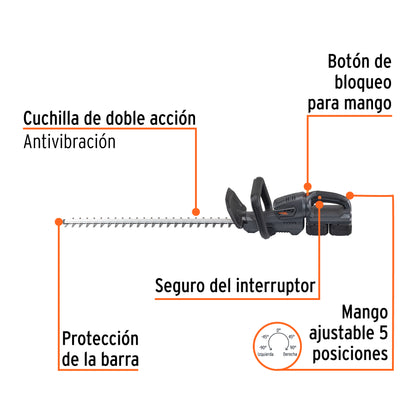 Cortasetos Inalámbrico 40V MAX-40C - Sistema Anti-Vibración con 2 Baterías 4Ah - Solución Profesional para Jardinería Sin Cables