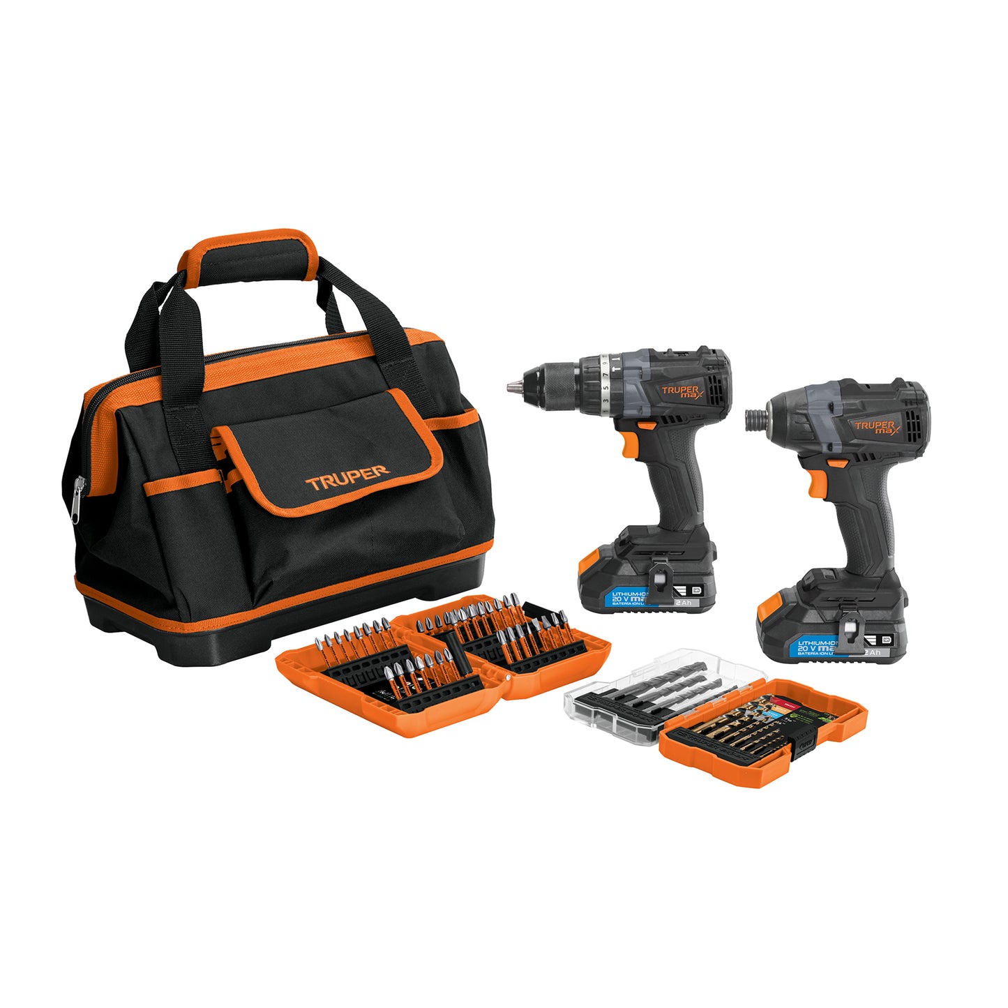 Combo Rotomartillo y Destornillador de Impacto 20V MAX Brushless - Kit Completo con 51 Accesorios y Maleta - Solución Profesional para Perforación y Atornillado MAXCOM-20