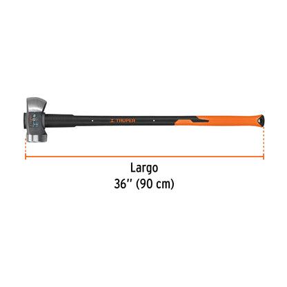 Marro Demoledor 10 lb Truper MD-10FX - Mango Fibra Vidrio 36" - Solución Profesional para Demolición y Trabajos Pesados