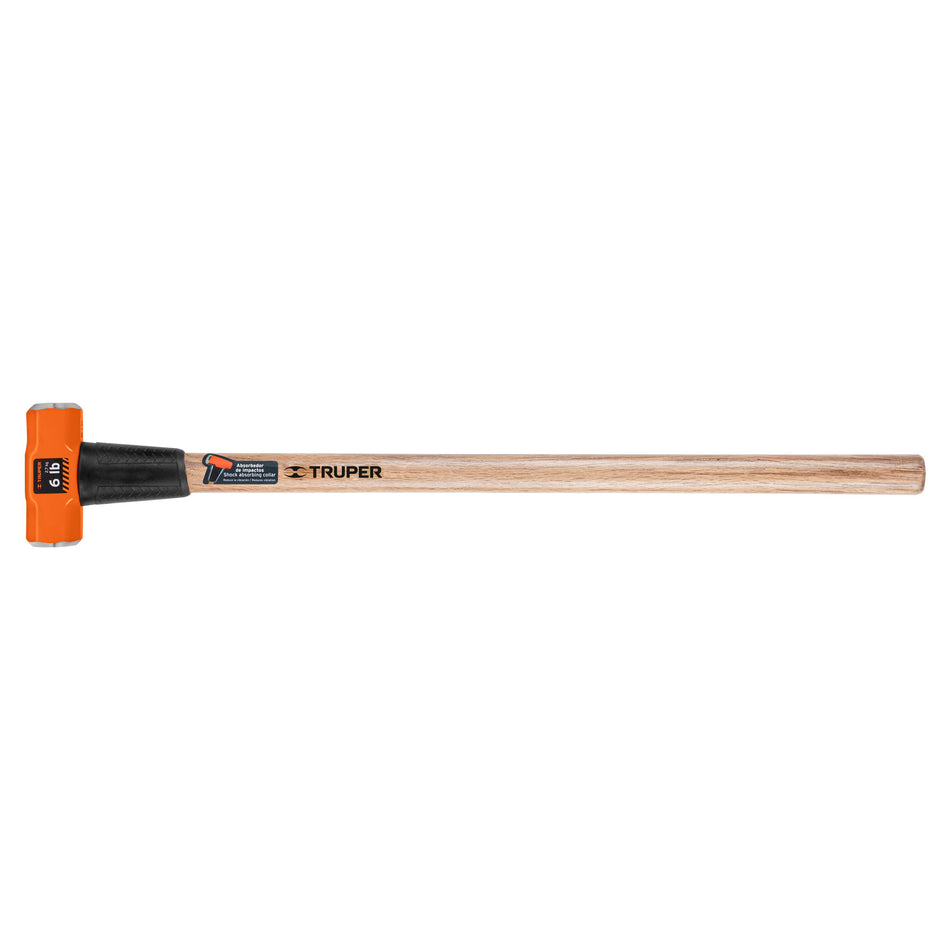 Marro Octagonal 6 lb Truper MD-6M - Herramienta Profesional para Demolición y Golpeo Pesado con Mango 36 Pulgadas