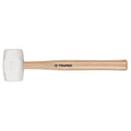 Mazo de Hule 24 oz Truper MH-24 - Cabeza Blanca Antideslizante para Duela y Superficies Delicadas - Mango Ergonómico de Madera