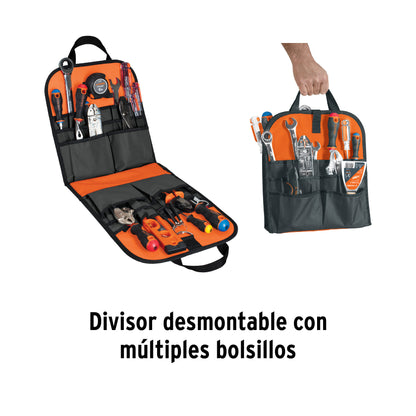 Mochila Portaherramientas Truper 13 Pulgadas MOHE-13 - Organización Profesional con Base Impermeable y Respaldo Acolchado para Técnicos y Electricistas