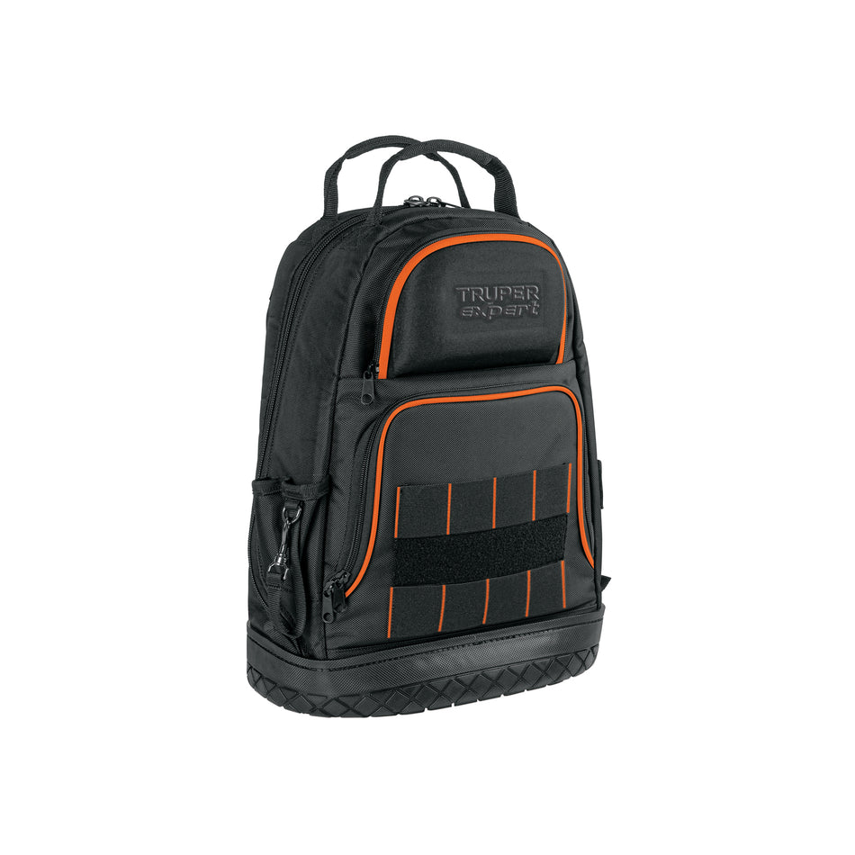 Mochila Portaherramientas Profesional Truper Expert MOHE-17 - Resistente al Agua con Compartimento para Laptop y Organización de Herramientas