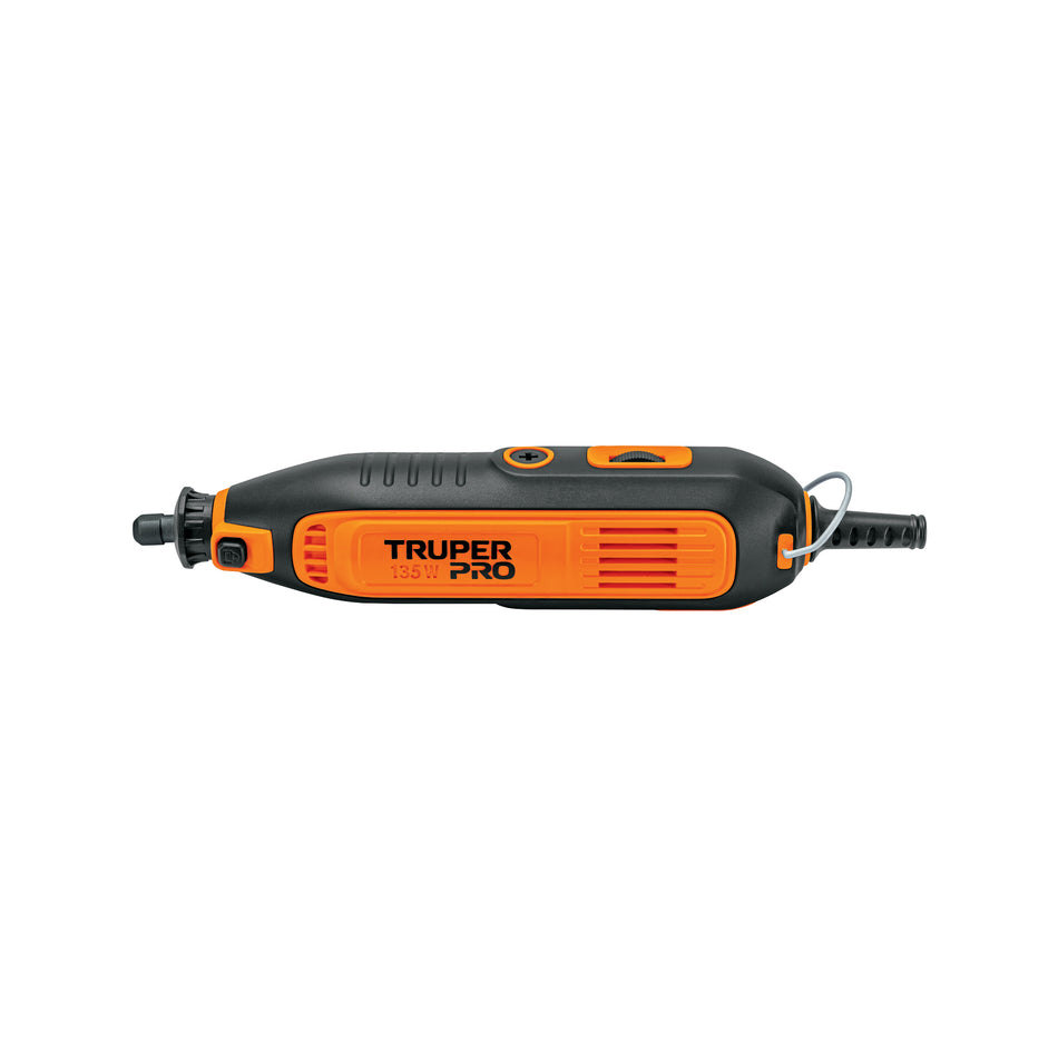 Herramienta Rotativa Multifuncional TRUPER PRO 135W con 211 Accesorios - Pule, Corta, Esmerila y Lija - MOTO-A3K