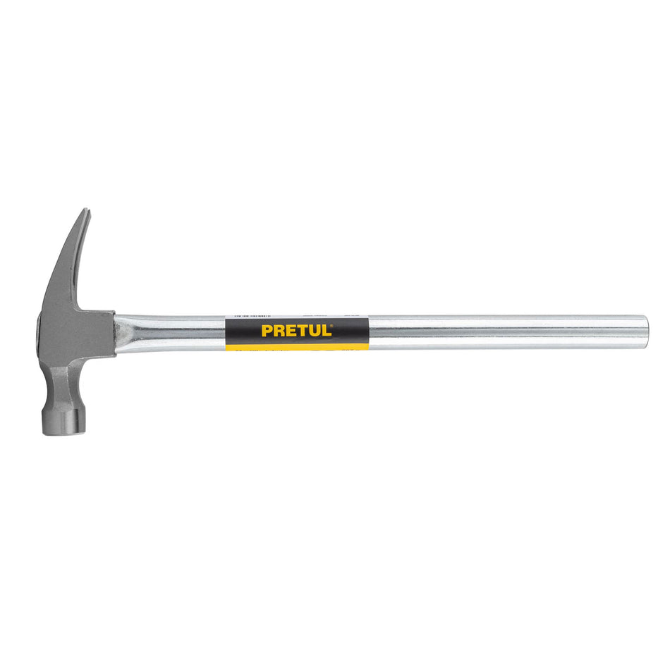 Martillo Uña Recta 20 oz Pretul MTR-20P - Mango Tubular Reforzado para Trabajo Pesado y Extracción de Clavos