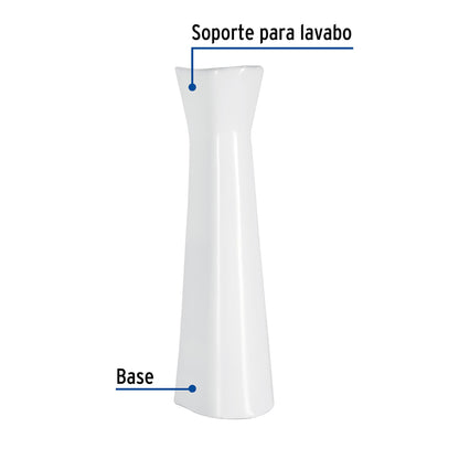 Pedestal Porcelana Lavabo Blanco FOSET - Baño Moderno Elegante
