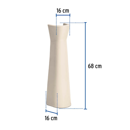 Pedestal Porcelana Lavabo Marfil FOSET - Baño Elegante