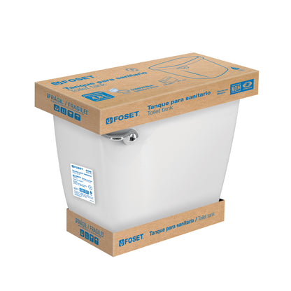Tanque Bajo de Porcelana Blanco con Accesorios FOSET 44008